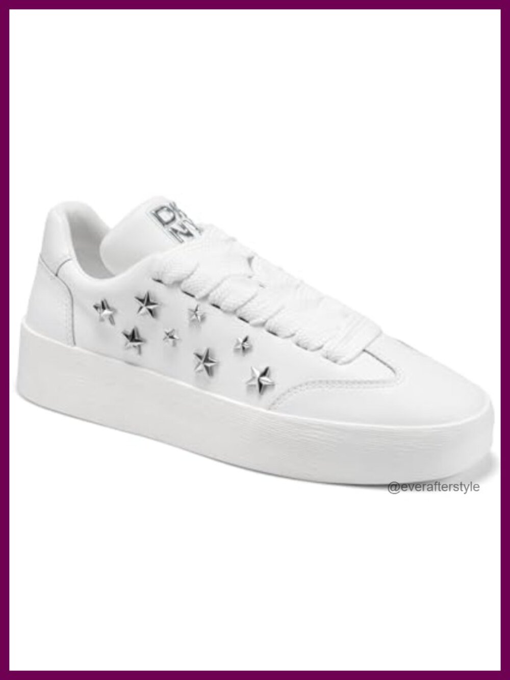 Platform Sneakers Lace-Up Low Top with Star Embellishments Casual Comfort
